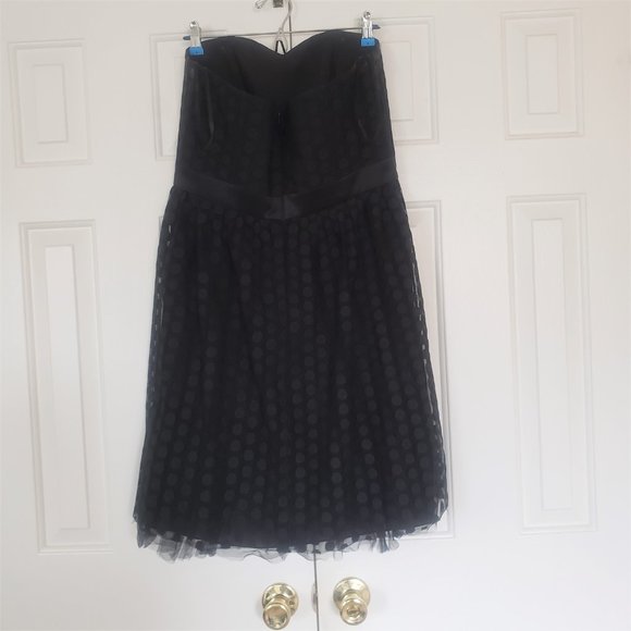 White House Black Market - Polka dot tulle strapless dress - Size 12 - Picture 12 of 16